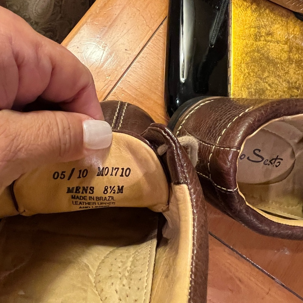 Paola Sesto Brown Leather Oxford Shoes Sz 8.5M - Picture 5 of 8